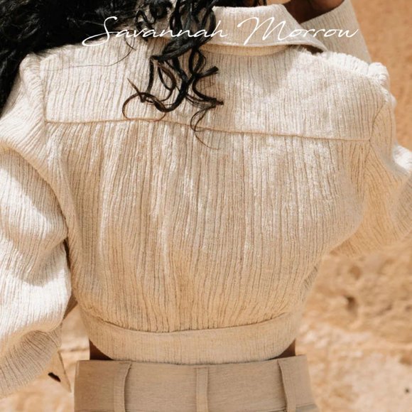 Savannah Morrow CLAUDIA BLOUSE OATMEAL - Picture 10 of 11